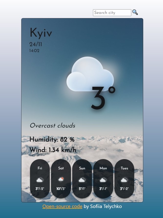 Weather app picture